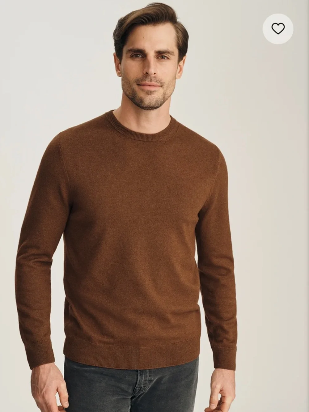 J.CREW 100% Cashmere Crew Neck Sweater In Coffee Size XL